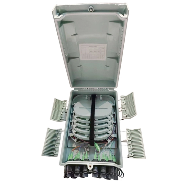 What type of cable is used in the telecommunications equipment box 