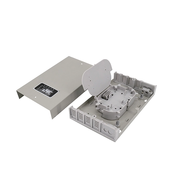 Horizontal connector box and fiber optic disc