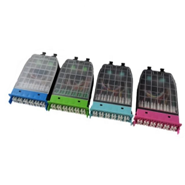 Can a fiber optic connector be used with a network cable front panel 